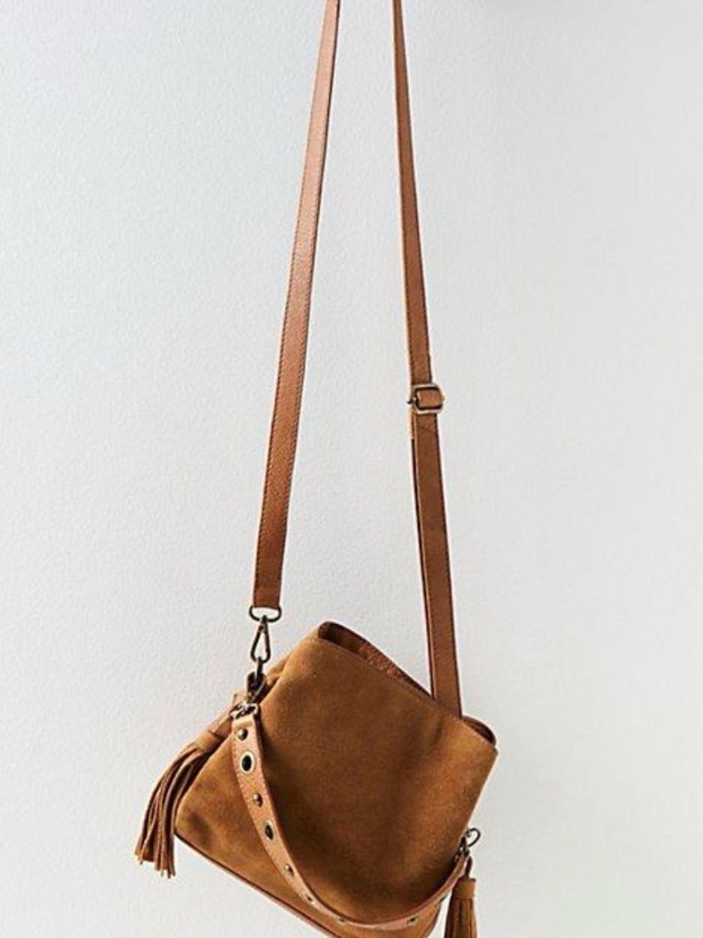 Free People Sindy Suede Crossbody Bag with Tassel